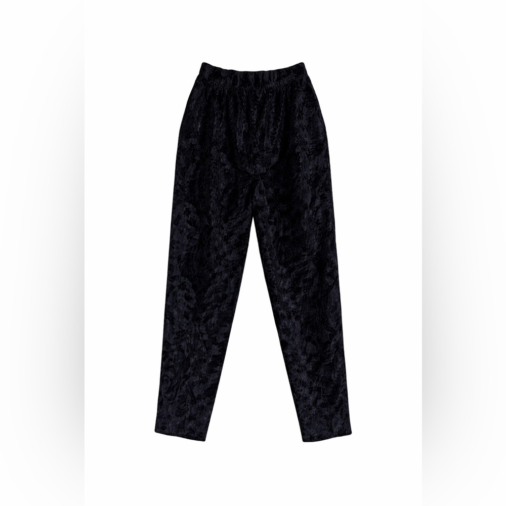 Christian Dior Separates Black Burnout Velvet Pants Size 4 Silk Lined